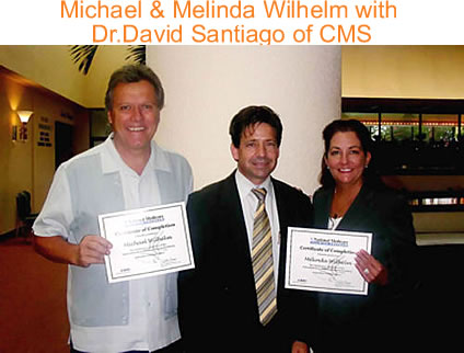 CMS training Michael and Melinda Wilhelm with Dr David